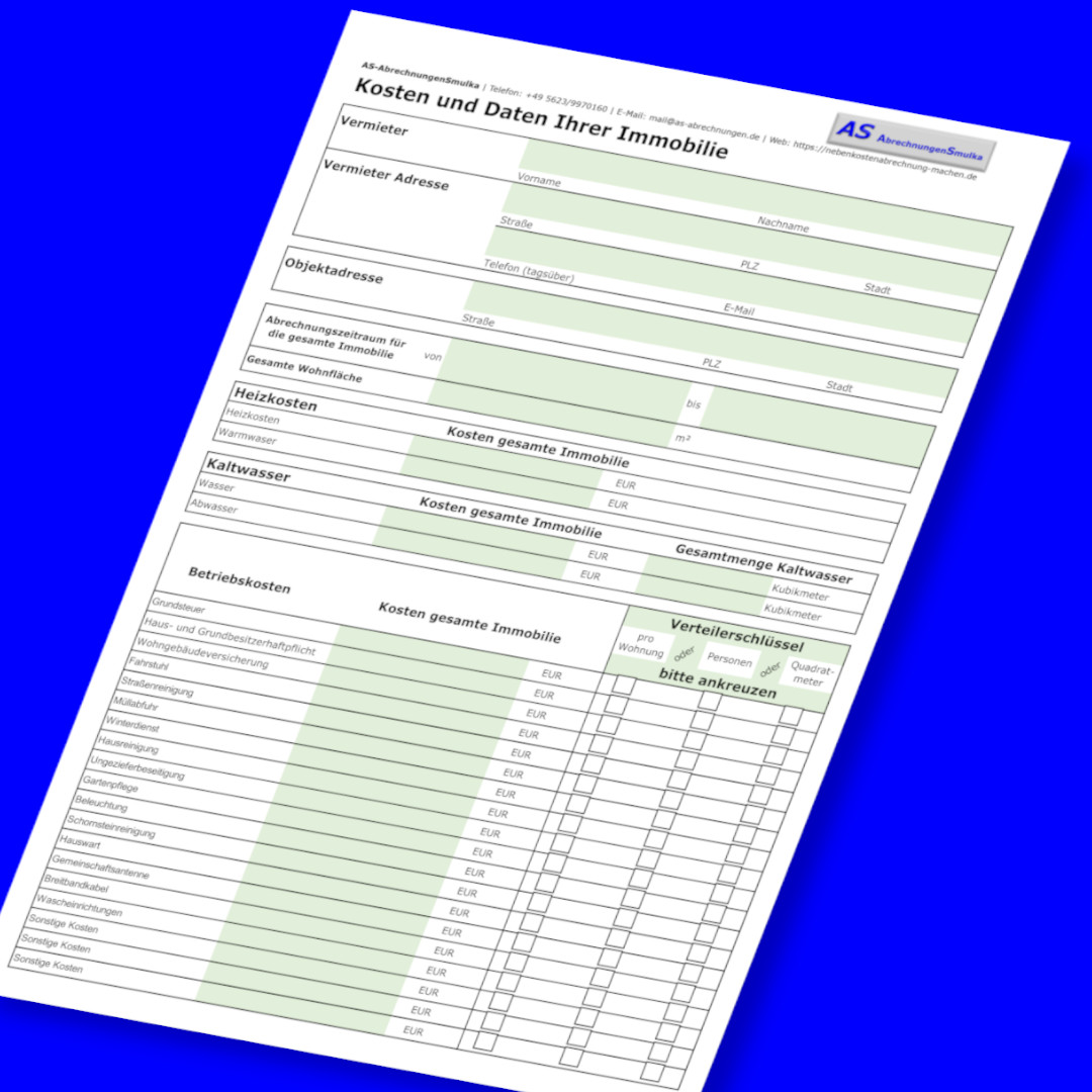 Kostenloses Formular zum Download : Kosten und Daten der Gesamt-Immobilie Kostenloses Formular zum Download : Kosten und Daten der Gesamt-Immobilie
