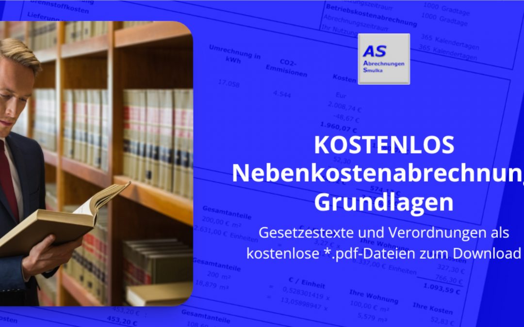 Gesetze und Verordnungen für Nebenkostenabrechnungen