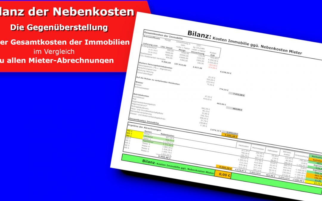 Super einfache Methode Nebenkostenabrechnungen zu prüfen
