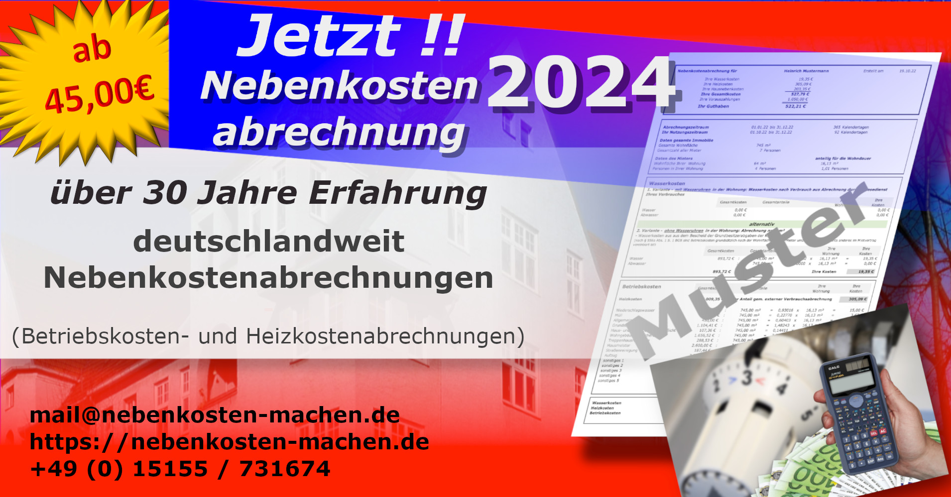 Nebenkostenabrechnung 2024 jetzt erstellen lassen von AS AbrechnungenSmulka Nebenkostenabrechnung 2024 jetzt erstellen lassen von AS AbrechnungenSmulka