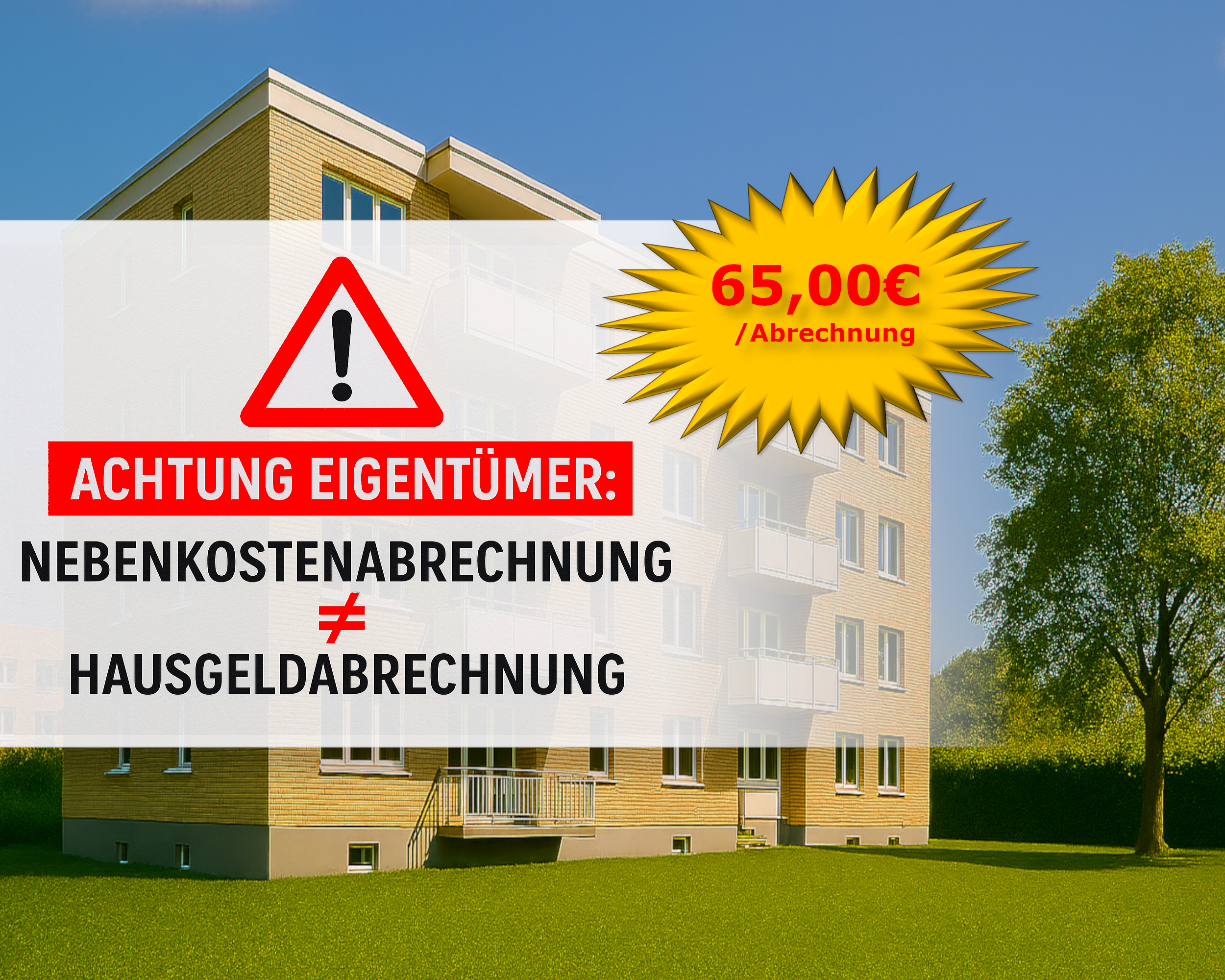 Eigentumswohnung – Nebenkostenabrechnung Eigentumswohnung - Nebenkostenabrechnung