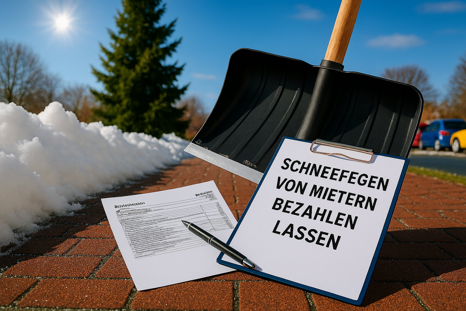 Schneefegen vom Mieter bezahlen lassen