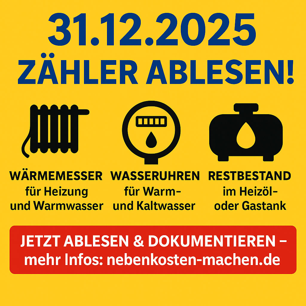 Zählerstände ablesen Zählerstände ablesen