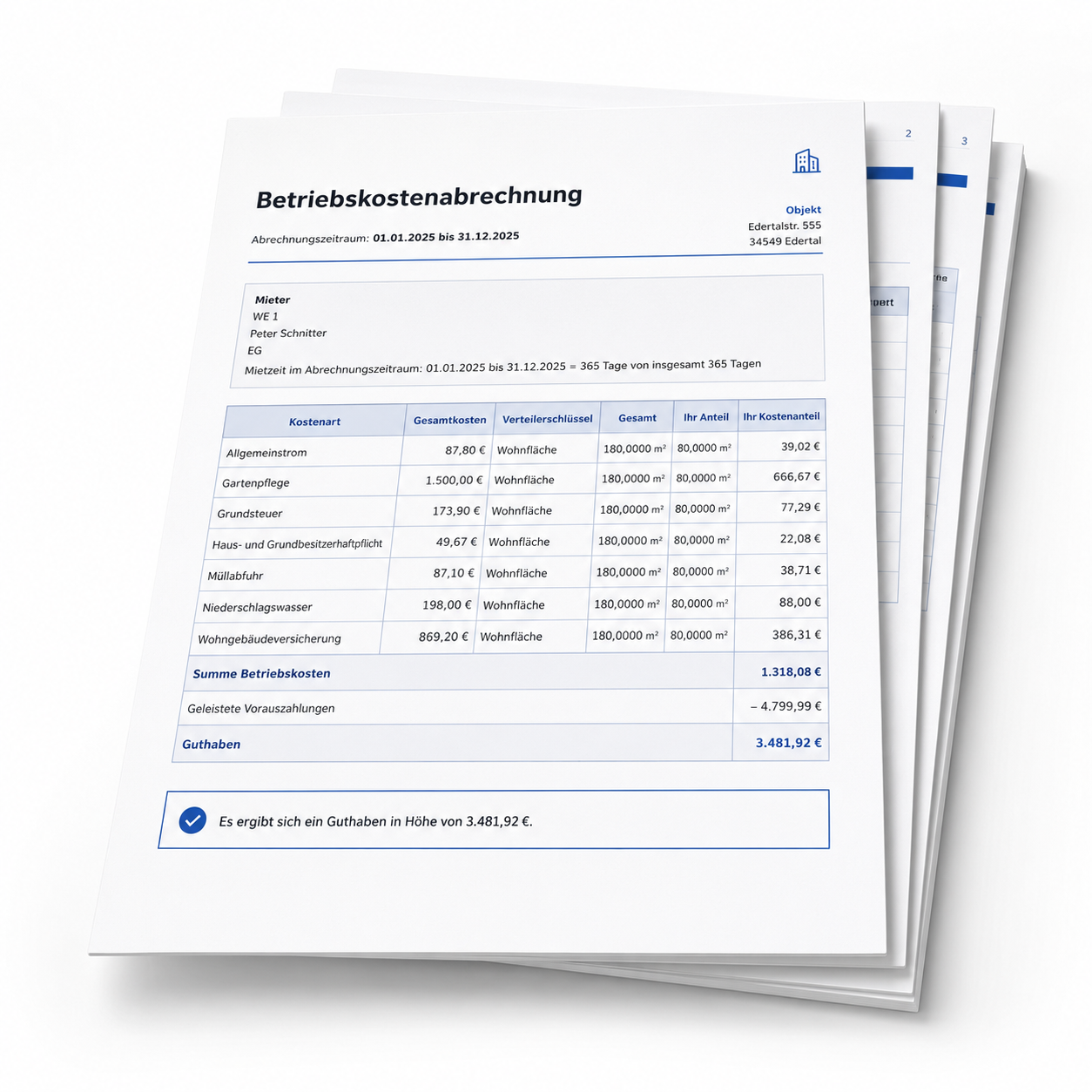 Betriebskostenabrechnung online