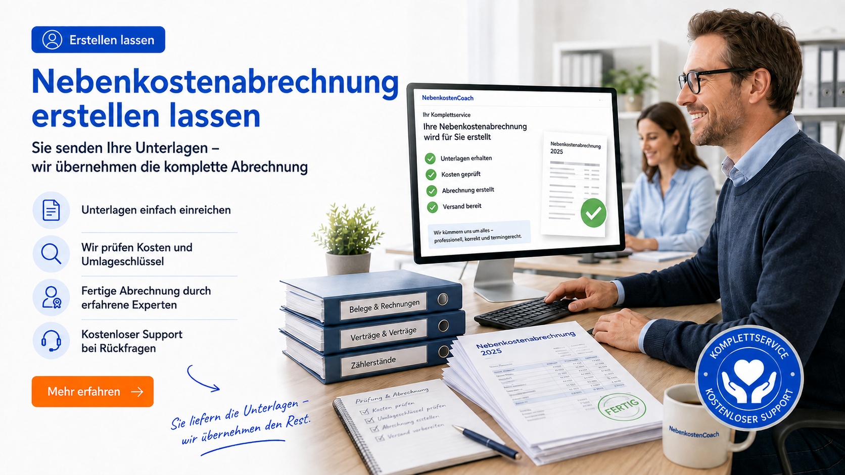 Nebenkostenabrechnung komplett erstellen lassen Nebenkostenabrechnung komplett erstellen lassen